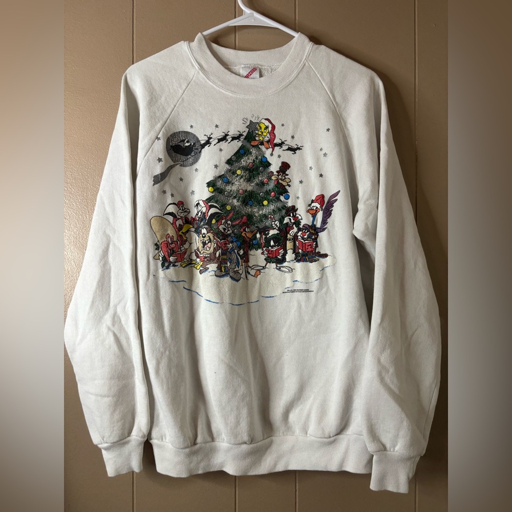 Looney Tunes Vintage 1993 Sweatshirt Winter Scene XL